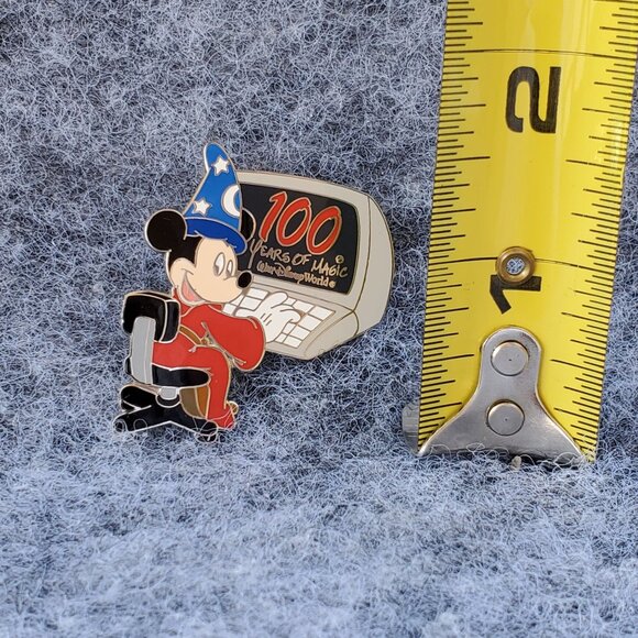 VTG Disney Pin Walt Disney's 100 Birthday Mickey Mouse Sorcerers Apprentice 2001 - Picture 4 of 5